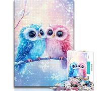 Adult Jigsaws 1000 Pieces Difficult Fantasy Owl Adult Puzzles,is Ideal As Gifts for The Whole Family Suitable for And 14 75x50cm
