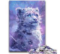 Adult Jigsaws 1000 Pieces Difficult Fantasy Snow Leopard Adult Jigsaw,Stress Reliever Staycation Kill Time Home Decoration Toys (75x50cm)