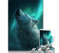 Adult Jigsaws 1000 Pieces Difficult Fantasy White Wolf 1000 Pieces for Adults,Educational Games Wall Decoration Unique Birthday And Xmas Gifts (size 75x50cm)