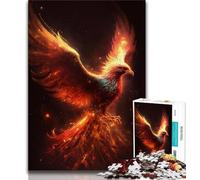 Adult Jigsaws 1000 Pieces Difficult Fiery Phoenix Adult Puzzles,Educational Family Game Suitable for Desktop Decoration 75x50cm