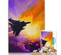 Adult Jigsaws 1000 Pieces Difficult Fighter in The Clouds 1000 Piece Jigsaw,Educational Games Wall Decoration Unique Birthday And Xmas Gifts (size 38x26cm)