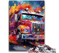 Adult Jigsaws 1000 Pieces Difficult Fire Truck Adult Puzzles,Educational Family Game Suitable for Desktop Decoration (26x38cm)