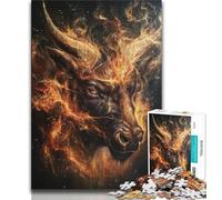 Adult Jigsaws 1000 Pieces Difficult Flame Antelope Adult Jigsaw,Stress Reliever Staycation Kill Time Home Decoration Toys 26x38cm