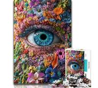Adult Jigsaws 1000 Pieces Difficult Flower Eyes,Learning Educational Toys Family Games Educational Game for Birthday,Chrismas (75x50cm)