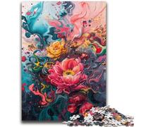 Adult Jigsaws 1000 Pieces Difficult Flower Graffiti Educational Games Educational Game for Birthday, Chrismas for And Age 14 50x75cm
