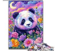 Adult Jigsaws 1000 Pieces Difficult Flower Panda, Learning Educational Toys Family Games Unique Birthday And Gifts (size 50x75cm)