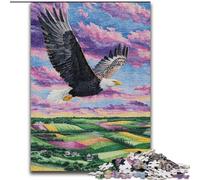 Adult Jigsaws 1000 Pieces Difficult Flying Eagle, for Ages 14 And over Each Piece Is Unique - Fun And Challenging Game for The Whole Family Good Gift (Size 50x75cm)