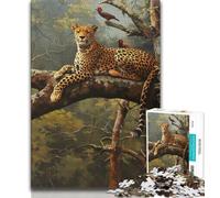Adult Jigsaws 1000 Pieces Difficult Forest Jungle Deer Cheetah Puzzles for Teenagers,is Ideal As Gifts for The Whole Family Suitable for And 14 (size 75x50cm)