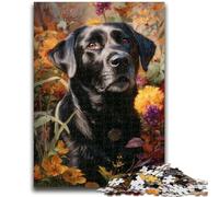Adult Jigsaws 1000 Pieces Difficult Forest Labrador 1000 Piece Puzzle,Interesting Stress Reduction Parent-child Interaction (50x75cm)