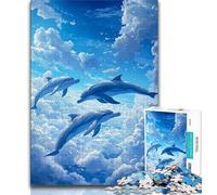 Adult Jigsaws 1000 Pieces Difficult Galaxy Dolphin Puzzles for Teenagers,is Ideal As Gifts for The Whole Family Suitable for And 14 (size 38x26cm)