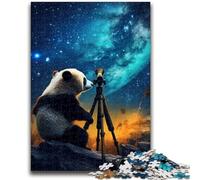Adult Jigsaws 1000 Pieces Difficult Galaxy Panda Teenager Jigsaw,Educational Games Wall Decoration Unique Birthday And Xmas Gifts (75x50cm)