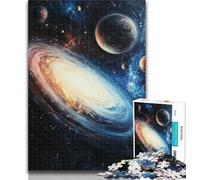 Adult Jigsaws 1000 Pieces Difficult Galaxy Planet 1000 Piece Puzzle,Stress Reliever Staycation Kill Time Home Decoration Toys 26x38cm