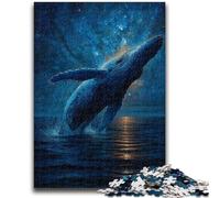 Adult Jigsaws 1000 Pieces Difficult Galaxy Whale 1000 Piece Jigsaw,Learning Educational Toys Family Games Unique Birthday And Gifts (38x26cm)