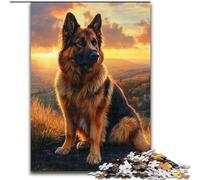 Adult Jigsaws 1000 Pieces Difficult German Shepherd, for 14+ For Family Fun & Game Night Artists' Collection, Fine Arts (Size 50x75cm)