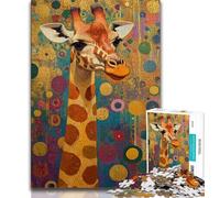 Adult Jigsaws 1000 Pieces Difficult Giraffe Art 1000 Piece Puzzle,is Ideal As Gifts for The Whole Family Suitable for And 14 38x26cm