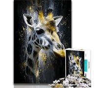 Adult Jigsaws 1000 Pieces Difficult Golden Giraffe 1000 Piece Jigsaw,Fun Activity for Home, Rainy Days Toys, Birthday Gifts 38x26cm