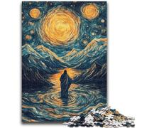 Adult Jigsaws 1000 Pieces Difficult Golden Jesus 1000 Pieces for Teenagers,Challenging Game Toys Wall Decoration Unique Birthday And Xmas Gifts (75x50cm)