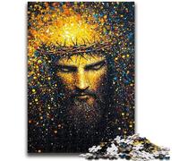Adult Jigsaws 1000 Pieces Difficult Golden Jesus Puzzles for Teenagers,Suitable for Desktop Decoration for And Age 14 (38x26cm)