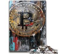 Adult Jigsaws 1000 Pieces Difficult Graffiti Bitcoin 1000 Piece Jigsaw,Learning Educational Toys Family Games Unique Birthday And Gifts (75x50cm)