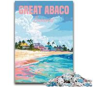 Adult Jigsaws 1000 Pieces Difficult Great Abaco Bahamas Island Adult Puzzles,is Ideal As Gifts for The Whole Family Suitable for And 14 (26x38cm)