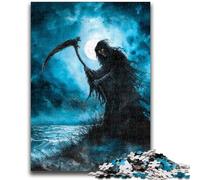 Adult Jigsaws 1000 Pieces Difficult Grim Reaper Adult Puzzles,Stress Reliever Difficult Challenge Secret Santa Gifts (26x38cm)