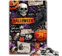 Adult Jigsaws 1000 Pieces Difficult Halloween Collage Puzzles for Teenagers,learning Educational for Is Ideal As A Gift for The Whole Family (26x38cm)