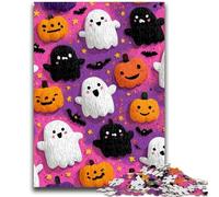 Adult Jigsaws 1000 Pieces Difficult Halloween Theme Adult Jigsaw,Stress Reliever Staycation Kill Time Home Decoration Toys (75x50cm)