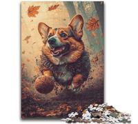 Adult Jigsaws 1000 Pieces Difficult Happy Corgi Challenging To Complete But Fun And Humorous Educational Game for Birthday 26x38cm