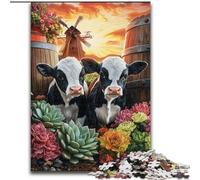 Adult Jigsaws 1000 Pieces Difficult Highland Cow, Decompressing Intellectual Educational Toy Birthday Present, Gifts, Wall Art (Size 26x38cm)