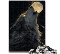 Adult Jigsaws 1000 Pieces Difficult Howling Wolf 1000 Piece Puzzle,Decompressing Intellectual Educational Toy Perfect Decoration (75x50cm)