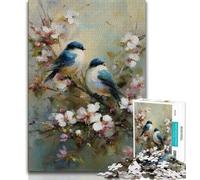 Adult Jigsaws 1000 Pieces Difficult Hummingbird Oil Painting Puzzles,for Educational Game Challenge Toy Deal As Gifts for The Whole Family 38x26cm