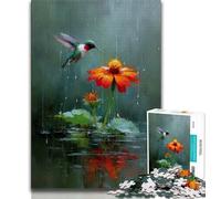 Adult Jigsaws 1000 Pieces Difficult Hummingbird Teenager Jigsaw,Stress Reliever Staycation Kill Time Wishlist with Santa Claus (size 75x50cm)