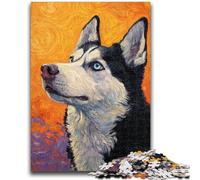 Adult Jigsaws 1000 Pieces Difficult Husky 1000 Piece Jigsaw,Learning Educational Toys Family Games Unique Birthday And Gifts (75x50cm)