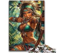 Adult Jigsaws 1000 Pieces Difficult Indian Princess Educational Family Game Is Ideal As Gifts for The Whole Family for 14+ 26x38cm