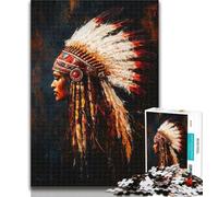 Adult Jigsaws 1000 Pieces Difficult Indian Princess Oil Painting 1000 Piece Puzzle,Stress Reliever Staycation Kill Time Home Decoration Toys 26x38cm