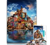 Adult Jigsaws 1000 Pieces Difficult Italian Seaside Scenery 1000 Piece Jigsaw,Fun Activity for Home, Rainy Days Toys, Birthday Gifts 75x50cm