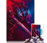 Adult Jigsaws 1000 Pieces Difficult Japanese Neon Ninja Teenager Jigsaw,Stress Reliever Staycation Kill Time Wishlist with Santa Claus (size 38x26cm)