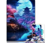 Adult Jigsaws 1000 Pieces Difficult Japanese Style Landscape Puzzles for Adults,Game Toys Every Piece Is Unique - Challenging Family Fun Game (size 38x26cm)