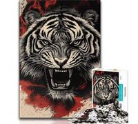 Adult Jigsaws 1000 Pieces Difficult Japanese Style Tiger,Help The Brain Exercise Addictive Toys to Cultivate Patience Perfect Decoration 75x50cm
