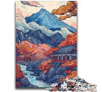 Adult Jigsaws 1000 Pieces Difficult Japanese Temple, Learning Educational Toys Family Games Unique Birthday And Gifts 26X38CM