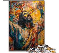 Adult Jigsaws 1000 Pieces Difficult Jesus Graffiti, for Ages 14 And over Each Piece Is Unique - Fun And Challenging Game for The Whole Family Good Gift (Size 50x75cm)