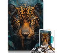 Adult Jigsaws 1000 Pieces Difficult Jungle Leopard Adult Jigsaw,Stress Reliever Staycation Kill Time Home Decoration Toys 26x38cm