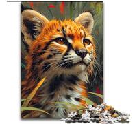 Adult Jigsaws 1000 Pieces Difficult Jungle Lynx, Elephant Toy Intellectual Game Birthday Present, Gifts, Wall Art for Ages 14+ (Size 26x38cm)