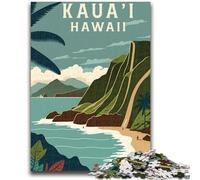 Adult Jigsaws 1000 Pieces Difficult Kauai Hawaii Travel 1000 Piece Jigsaw,Fun Activity for Home, Rainy Days Toys, Birthday Gifts (26x38cm)