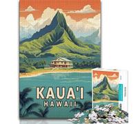 Adult Jigsaws 1000 Pieces Difficult Kauai Hawaii Travel,Learning Educational Toys Family Games Educational Game for Birthday,Chrismas (75x50cm)