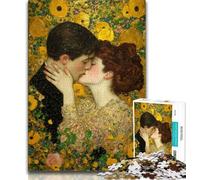 Adult Jigsaws 1000 Pieces Difficult Kissing Couple,Challenging Game And Family Play with Matching Poster And Trivia Sheet 38x26cm