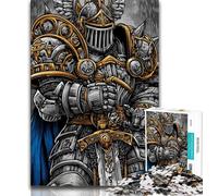 Adult Jigsaws 1000 Pieces Difficult Knight Warrior,Educational Games Home Decoration Educational Game for Birthday,Chrismas (38x26cm)