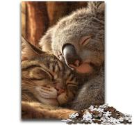 Adult Jigsaws 1000 Pieces Difficult Koala And Cat Puzzles,for Educational Game Challenge Toy Deal As Gifts for The Whole Family (38x26cm)