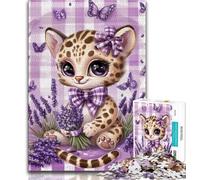 Adult Jigsaws 1000 Pieces Difficult Leopard Adult Puzzles,Stress Reliever Difficult Challenge Secret Santa Gifts 26x38cm