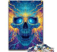 Adult Jigsaws 1000 Pieces Difficult Lightning Skeleton Puzzles for Teenagers,Suitable for Desktop Decoration for And Age 14 (75x50cm)